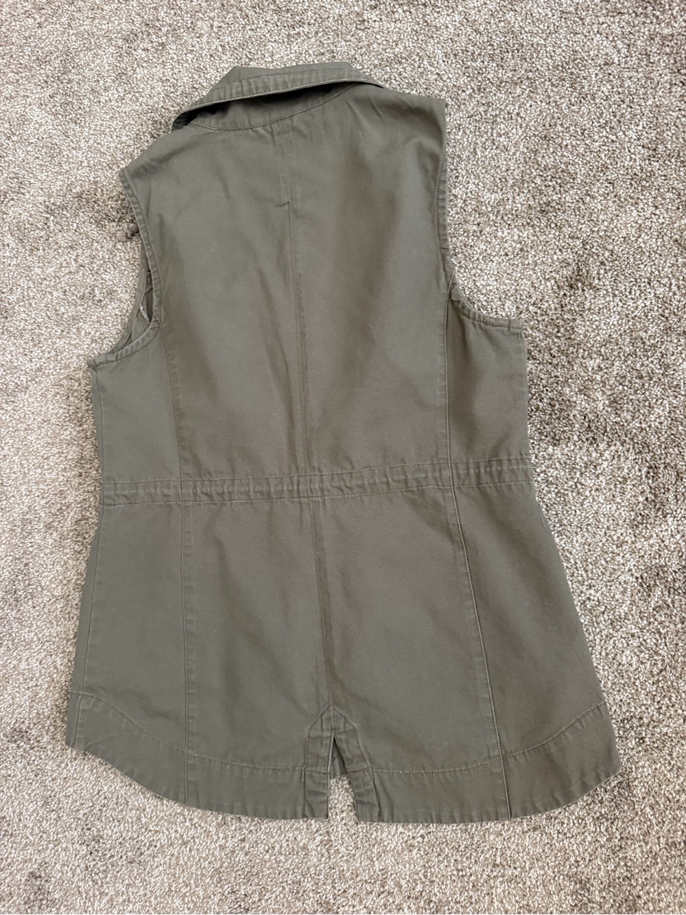 Sebby Olive Utility Drawstring Vest - Picture 8 of 9